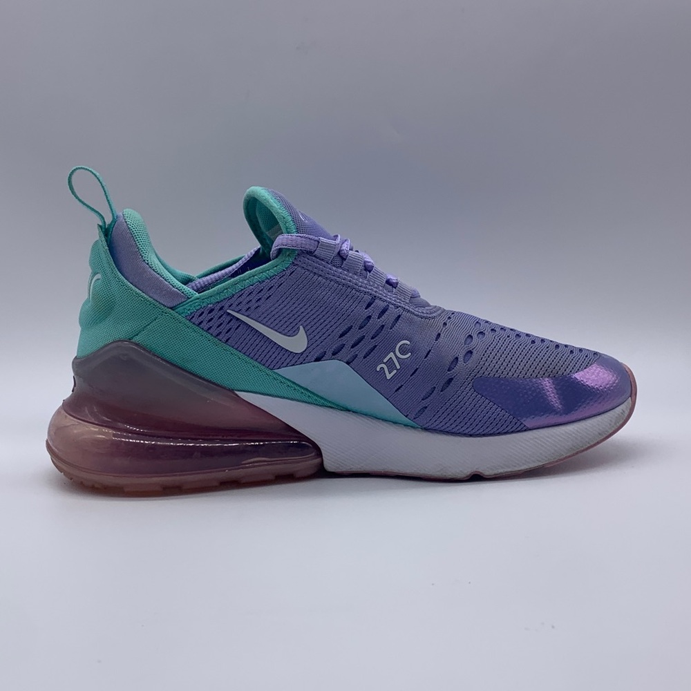 Nike Air Max 270 GS Purple‎ Teal Running Shoes BV1236-400 Youth 5.5Y Women’s 7 - Picture 5 of 10